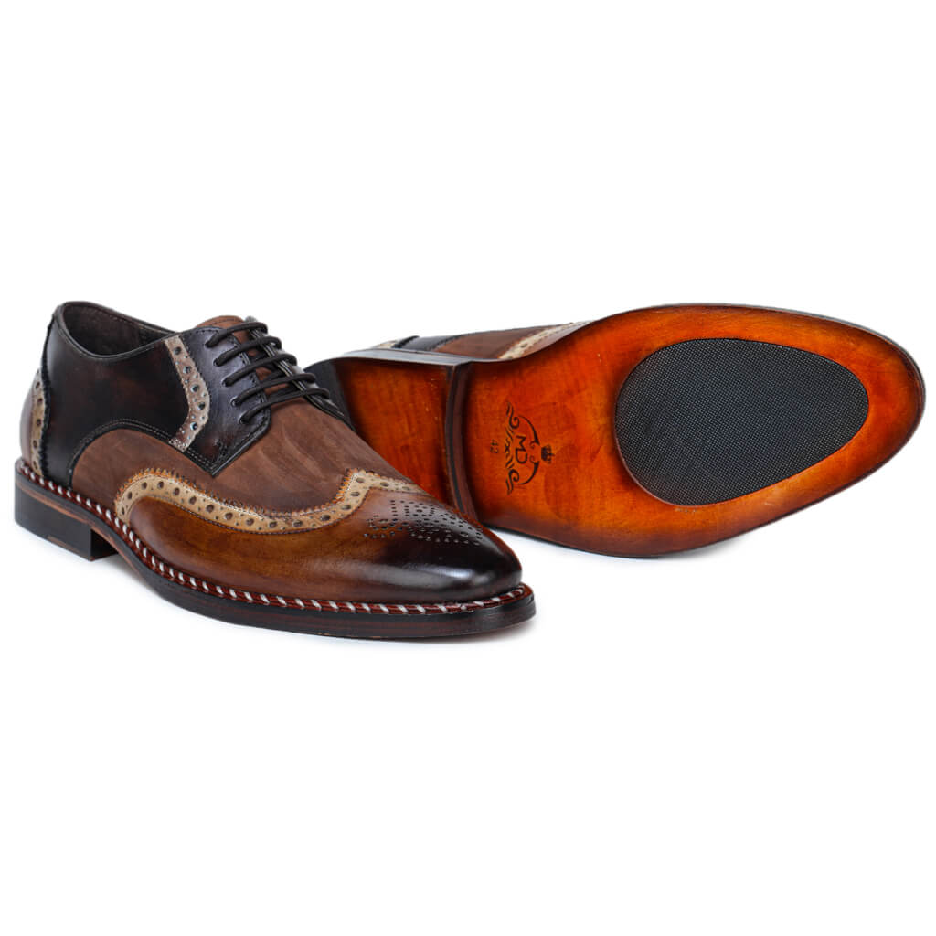Matt Brown Designer Oxfords In Brown