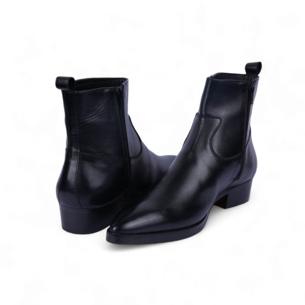 FIORINA SLIP ON ZIPPER POINTED BOOTS FOR MEN – AW26