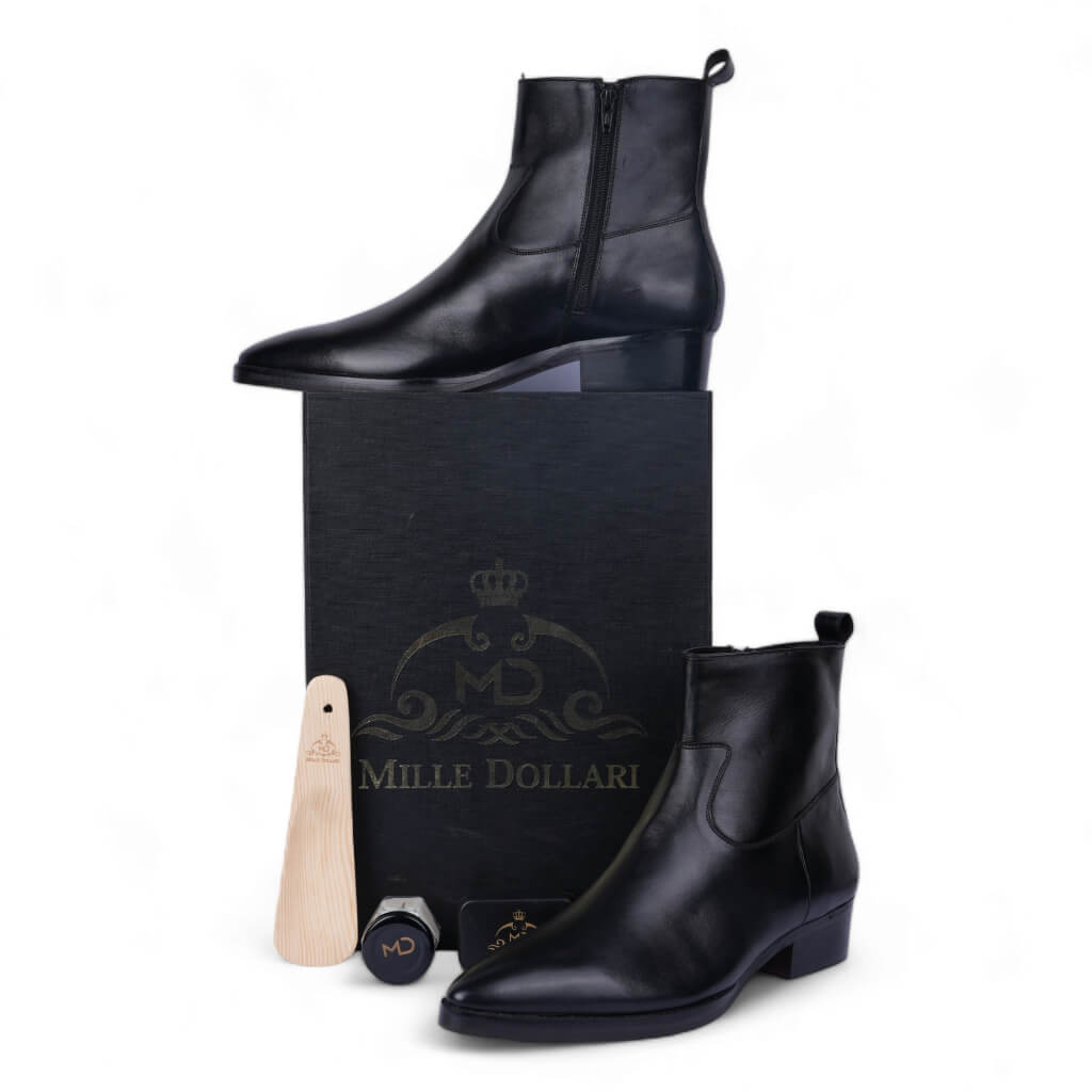 FIORINA SLIP ON ZIPPER POINTED BOOTS FOR MEN – AW26