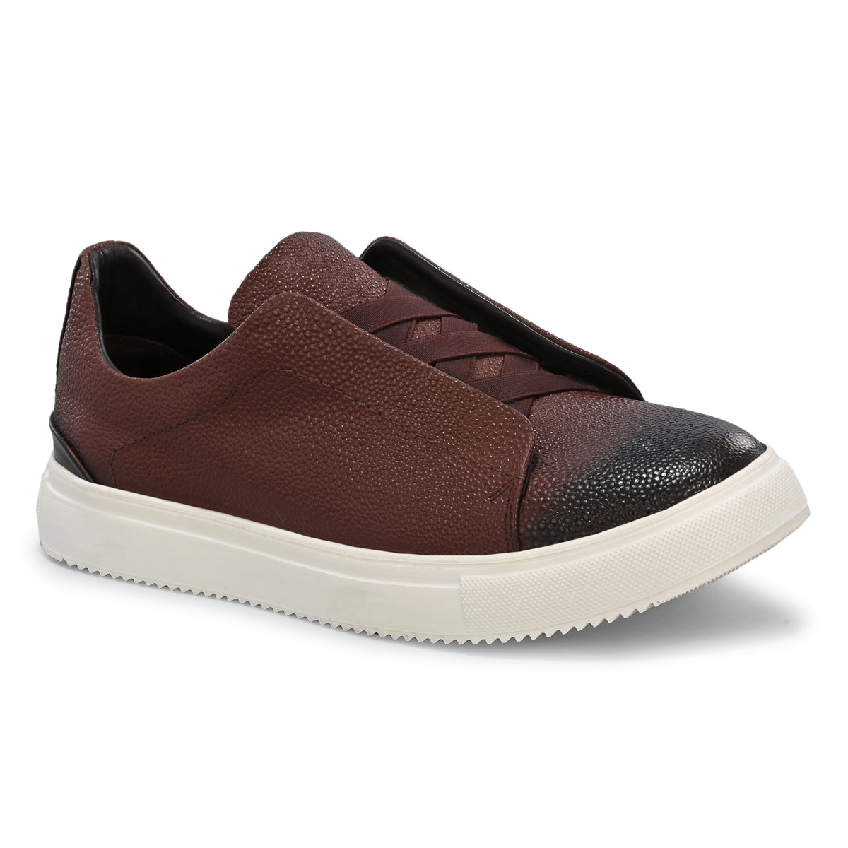 Men's Brown Italian Imported Calf Leather Sneakers | Memory Foam Cushioned Casual Shoes with Rubber Sole