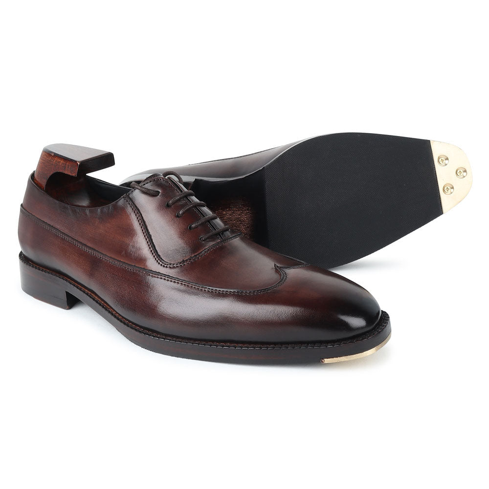 Men’s Dark Brown Leather Formal Derby Shoes | Classic Lace-Up Office & Business Wear Shoes