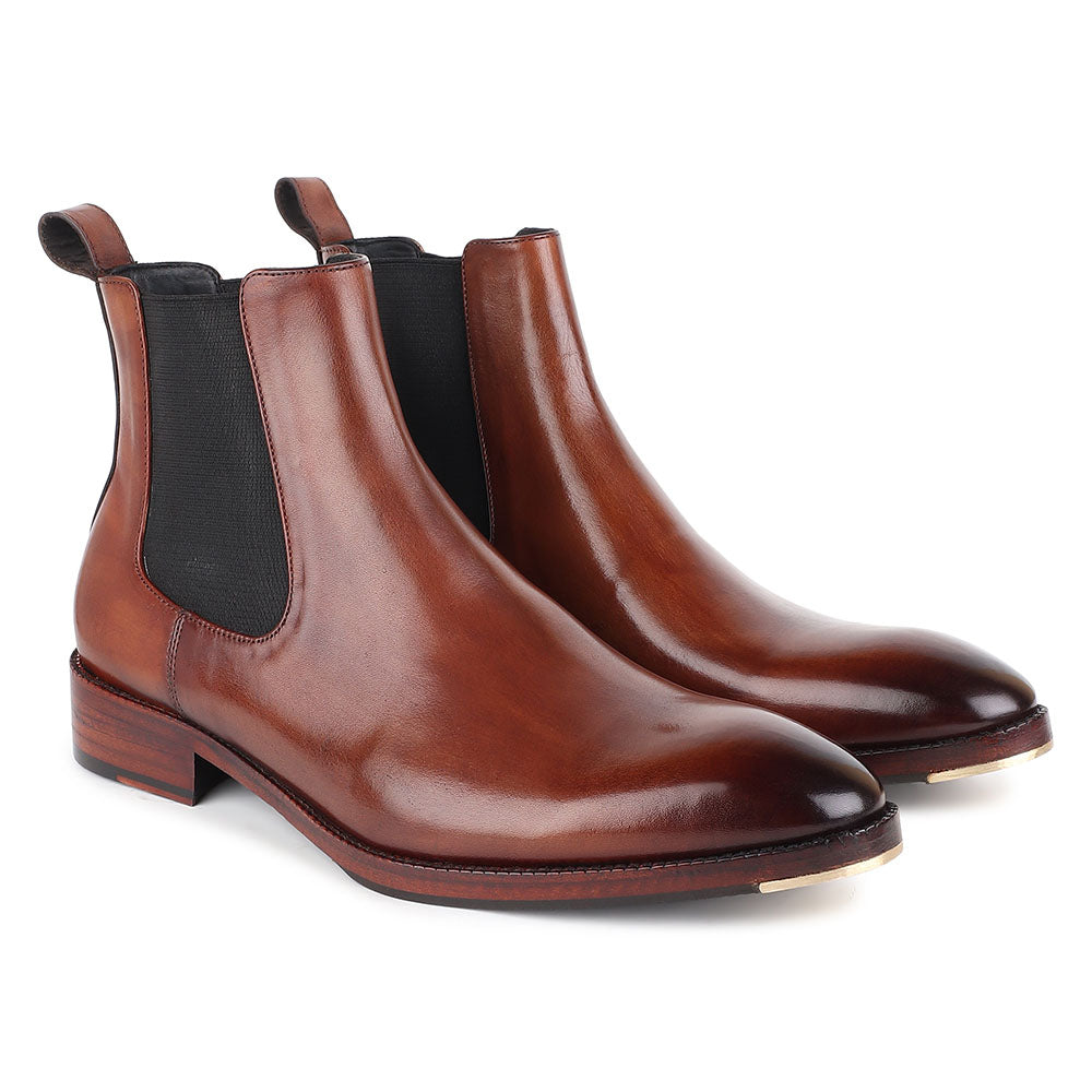 Men’s Brown Leather Chelsea Boots | Premium Ankle Boots for Formal & Smart Casual Wear