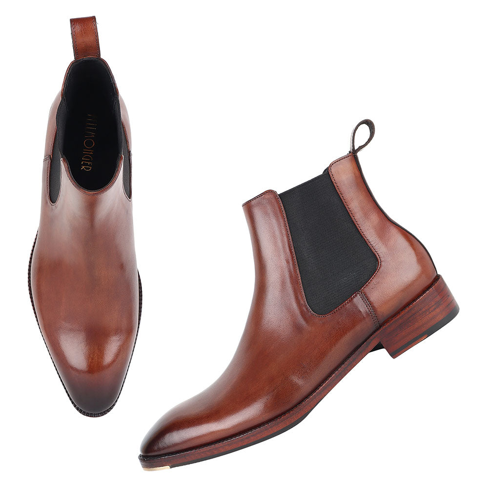 Men’s Brown Leather Chelsea Boots | Premium Ankle Boots for Formal & Smart Casual Wear