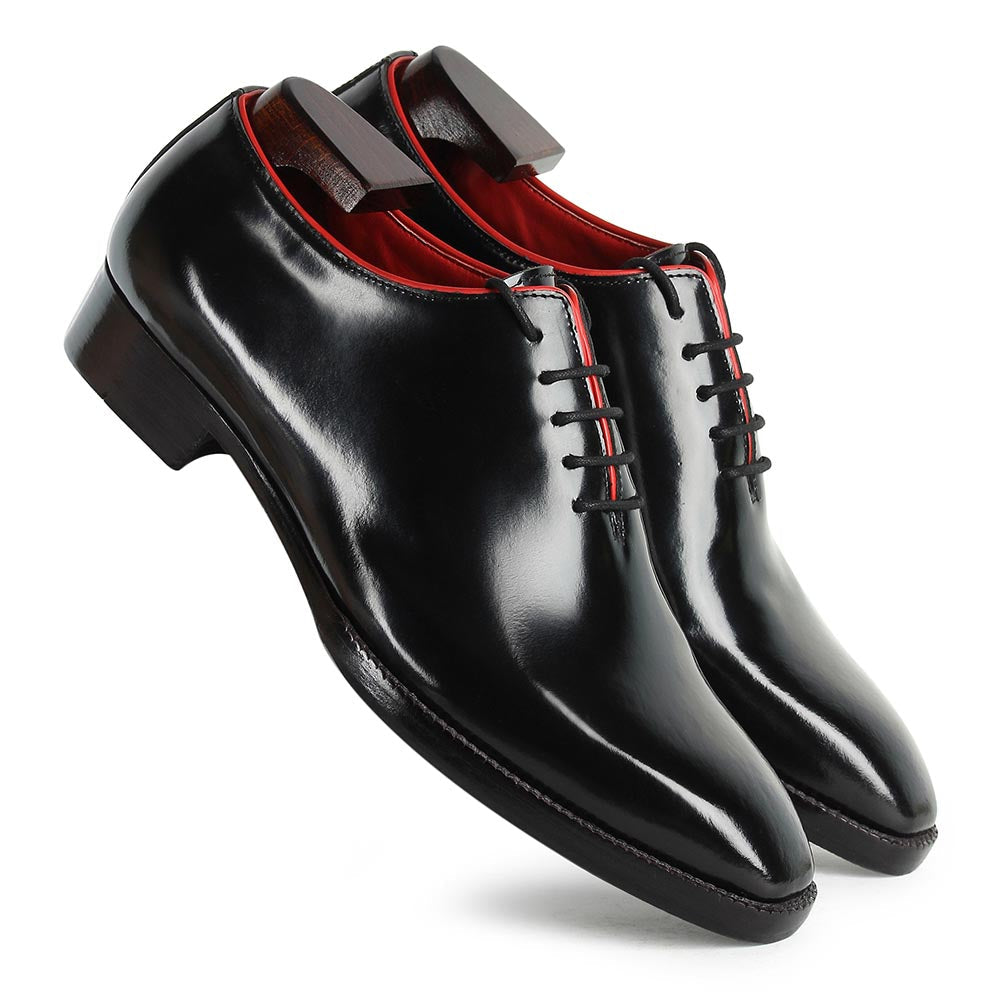 Men’s Classic Black Leather Lace-Up Shoes | Premium Formal Oxford Shoes