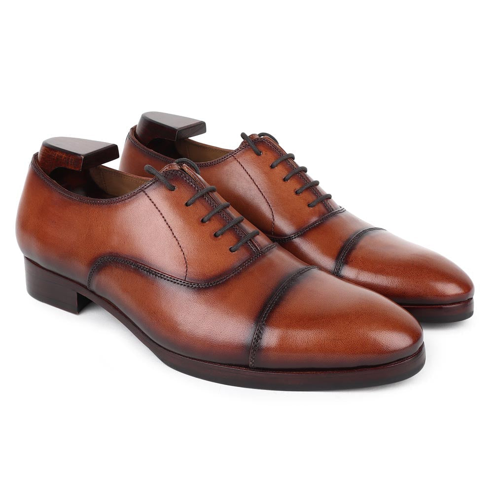 Brown Leather Formal Oxford Shoes for Men