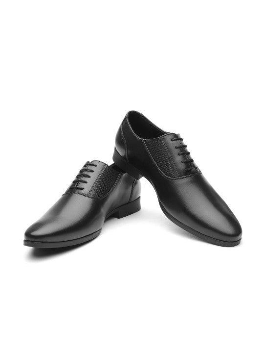 Men’s Black Leather Oxford Formal Shoes | Classic Lace-Up Office & Business Wear Shoes