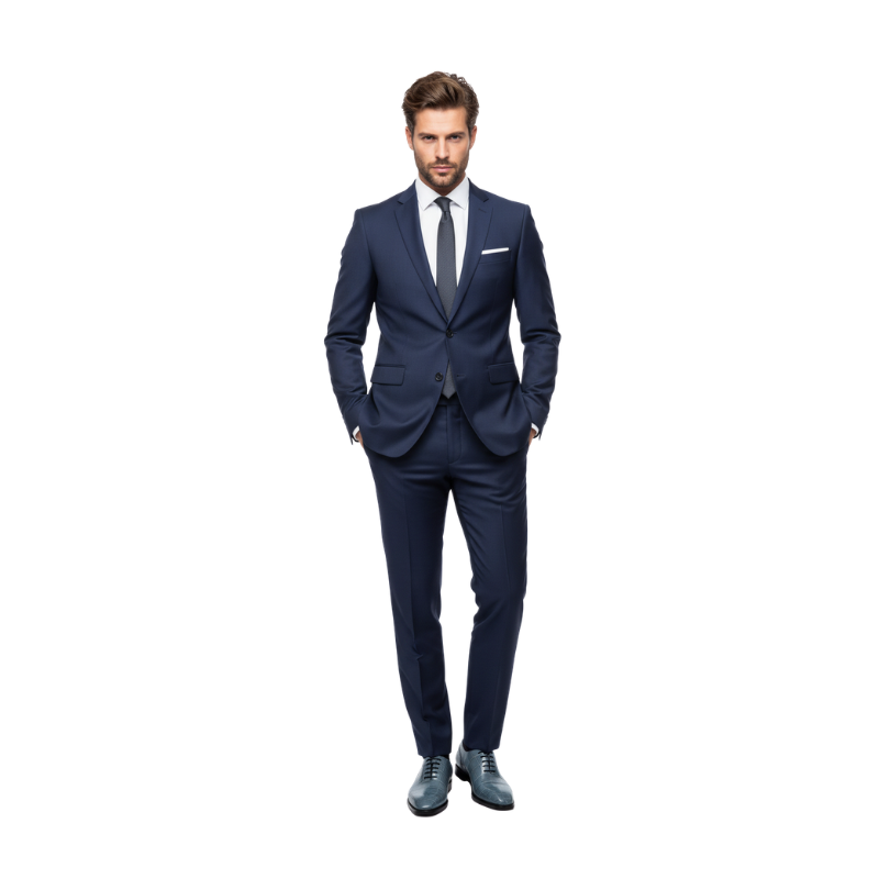 Blue Crocodile Pattern Leather Oxford Shoes for Men