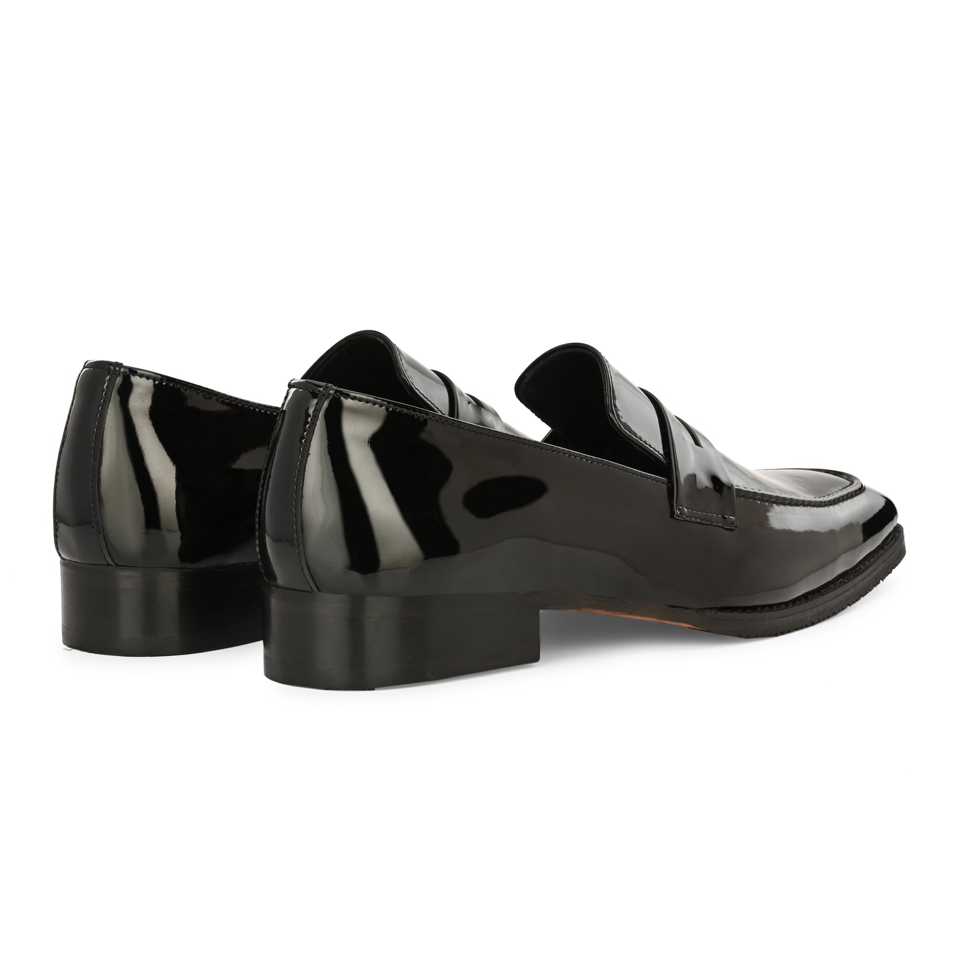 Men’s Black Patent Leather Penny Loafers