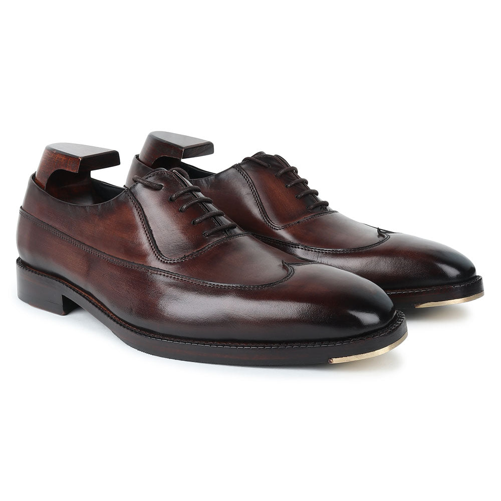 Men’s Dark Brown Leather Formal Derby Shoes | Classic Lace-Up Office & Business Wear Shoes