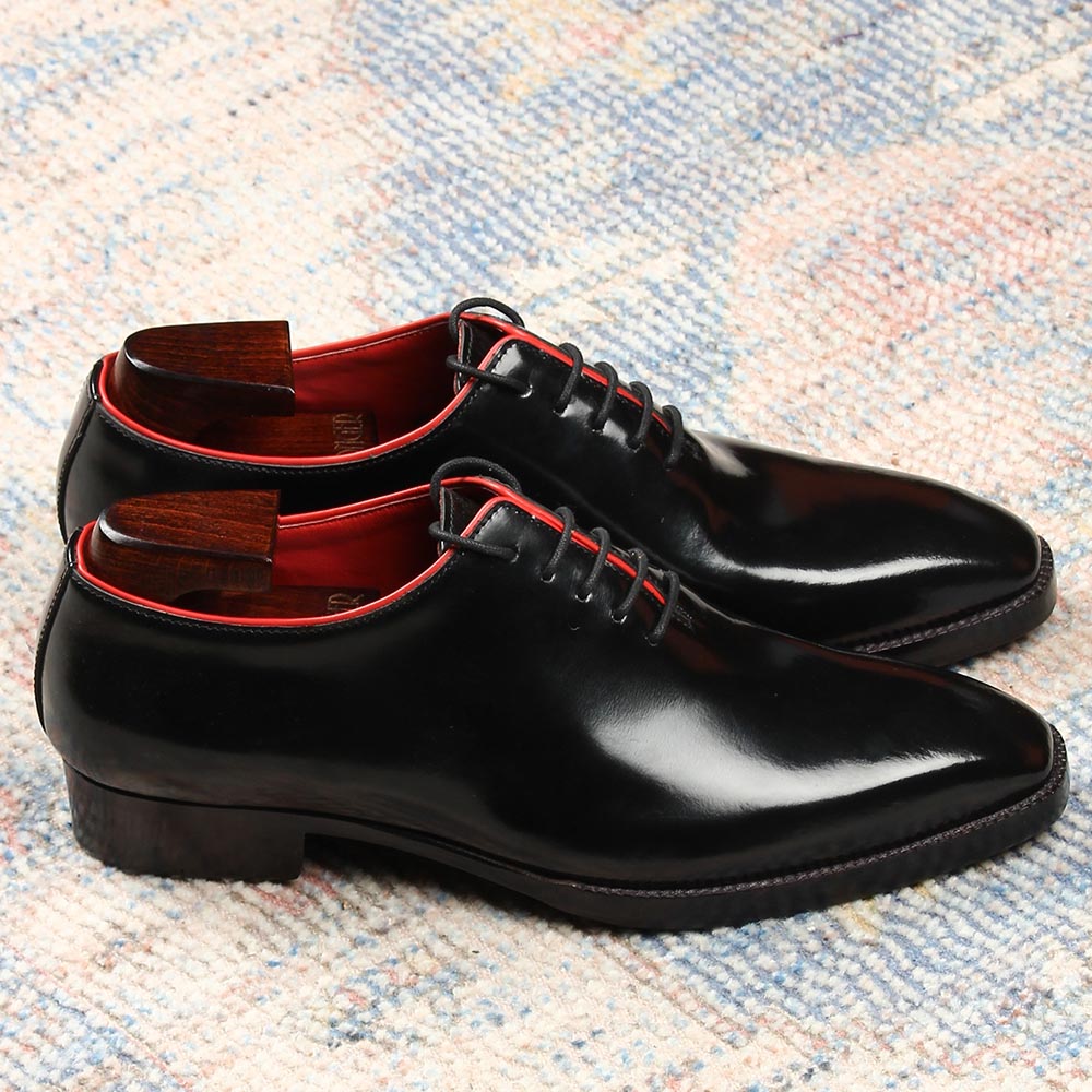 Men’s Classic Black Leather Lace-Up Shoes | Premium Formal Oxford Shoes