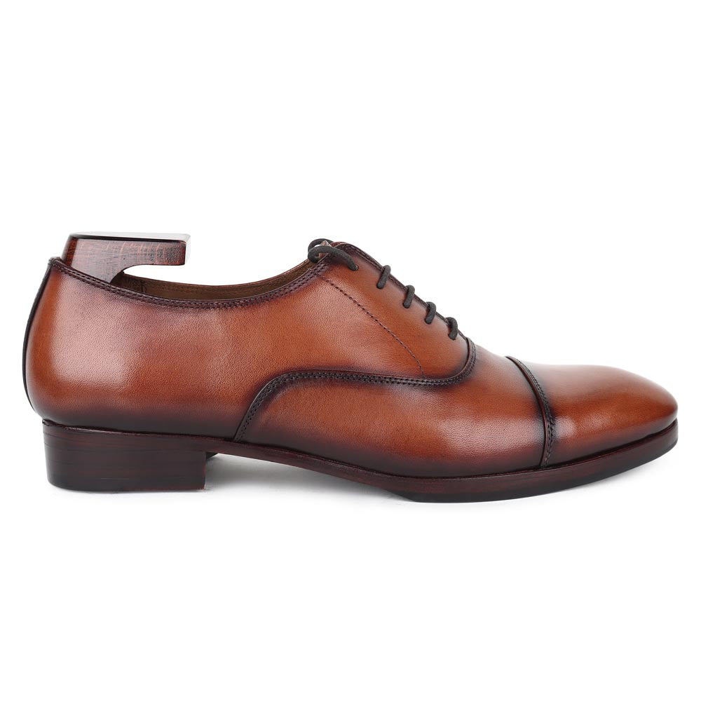 Brown Leather Formal Oxford Shoes for Men