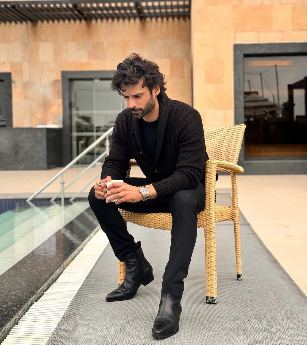 FIORINA SLIP ON ZIPPER POINTED BOOTS FOR MEN – AW26